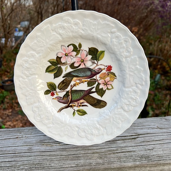 Meakin Band-Tailed Pigeon #367 and  # 168 Fork-Tailed Flycatcher 8.75” Plate Set - Picture 7 of 13